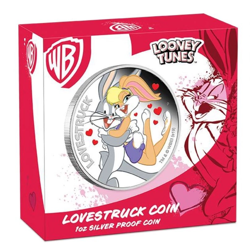 Silbermünze 1oz "Lovestruck" 2019 (PP/koloriert) Looney Tunes (Tuvalu) - Detailansicht 2
