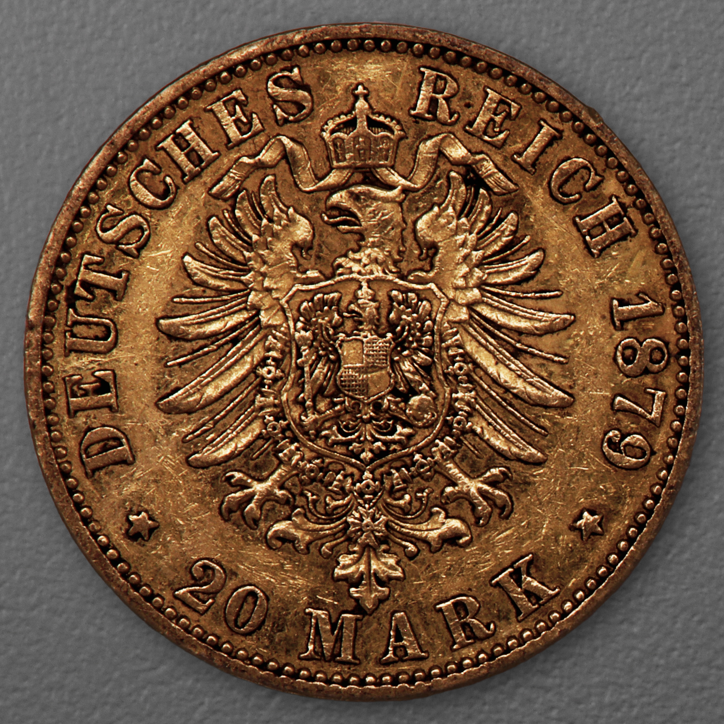 Goldmünze 20 Mark "Wilhelm I." 1879-A J.246 (Preußen) - Detailansicht 1