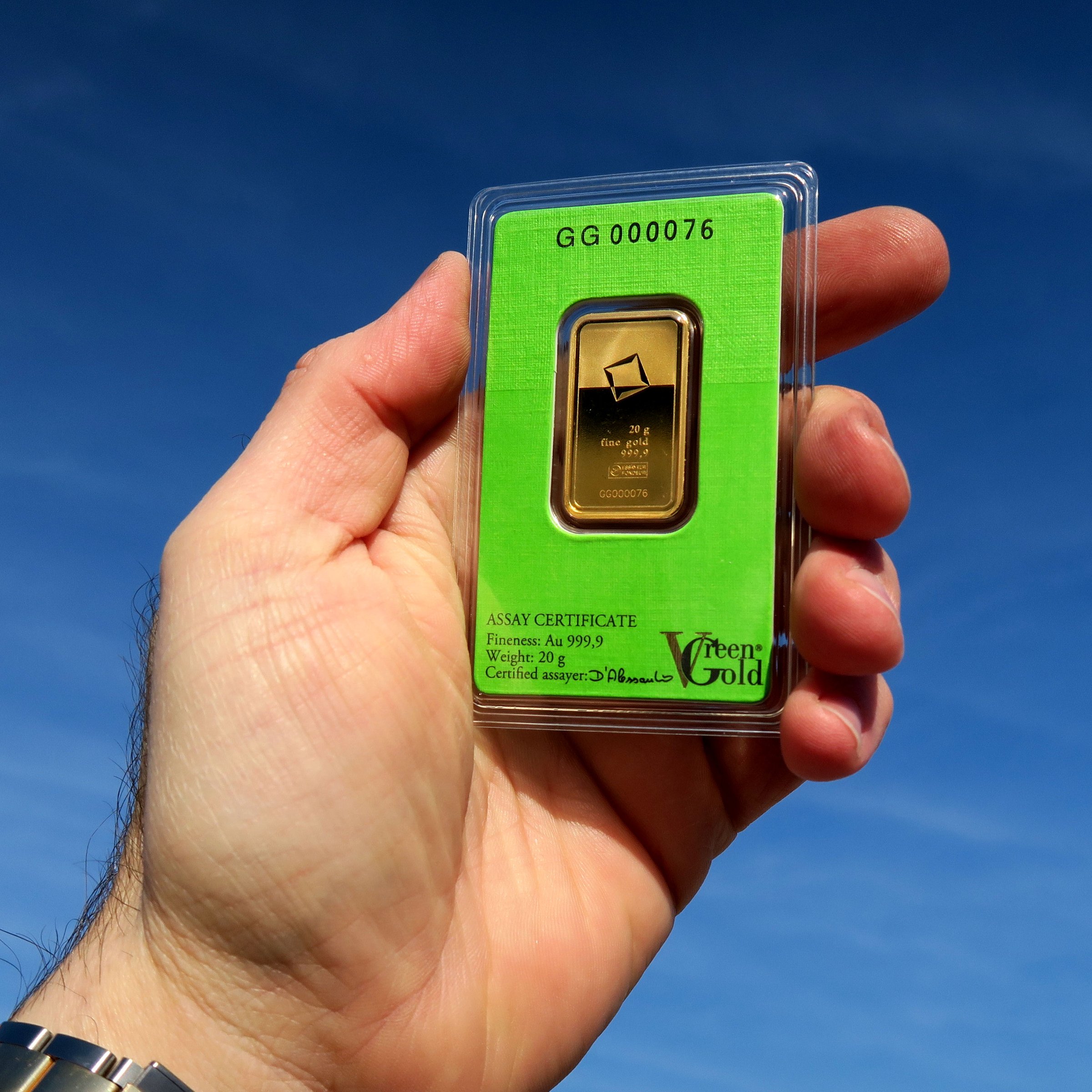 Goldbarren 20g "Green Gold" VALCAMBI (999,9 Au) - Detailansicht 6