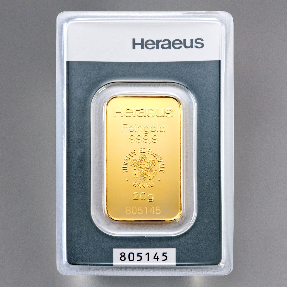 Goldbarren 20g "Kinebar" HERAEUS - Hauptansicht