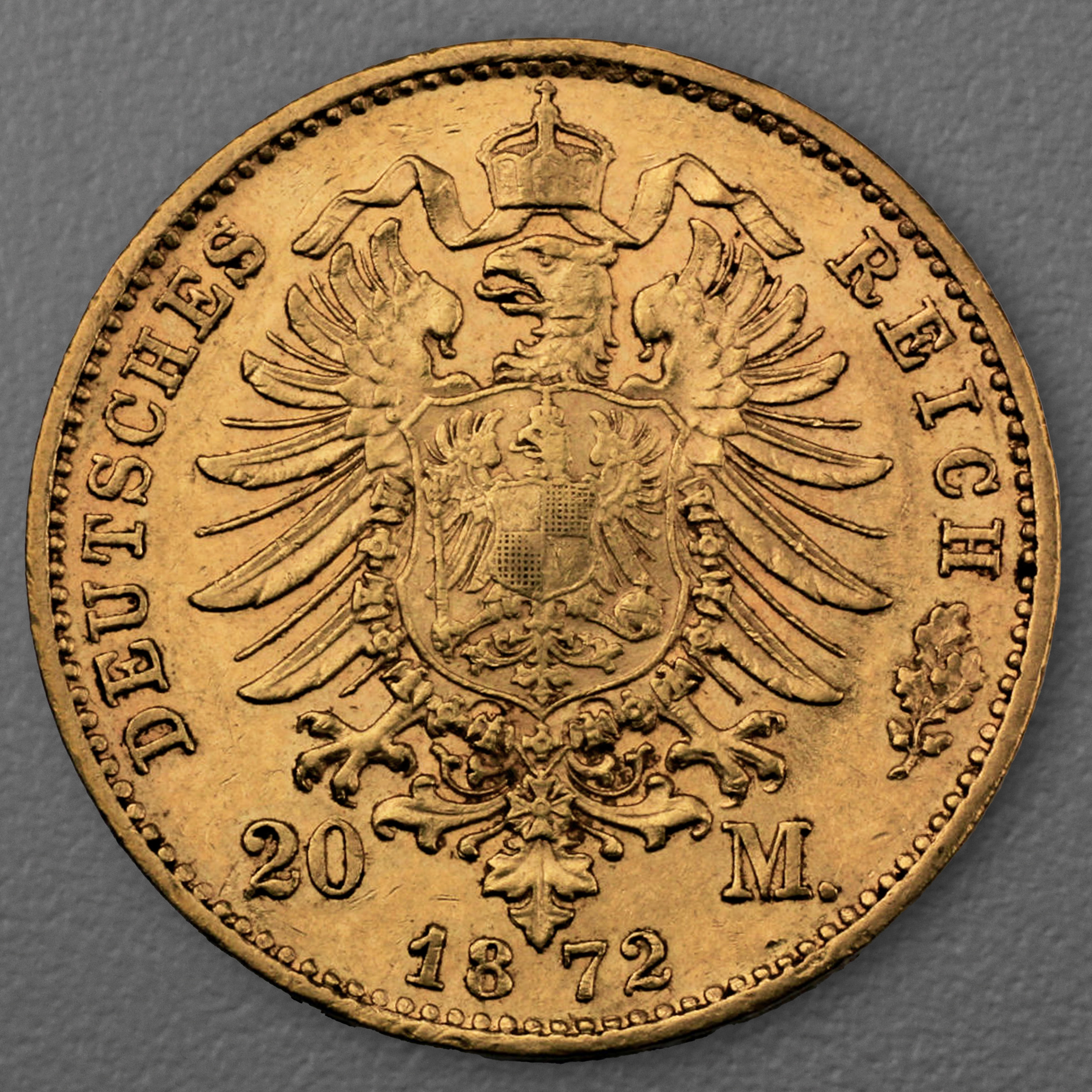 Goldmünze 20 Mark "Ludwig II." 1872-D J.194 (Bayern) - Detailansicht 1