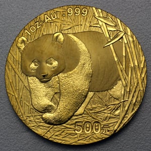 Goldmünze 1oz "Panda" 2002 (China) - Hauptansicht