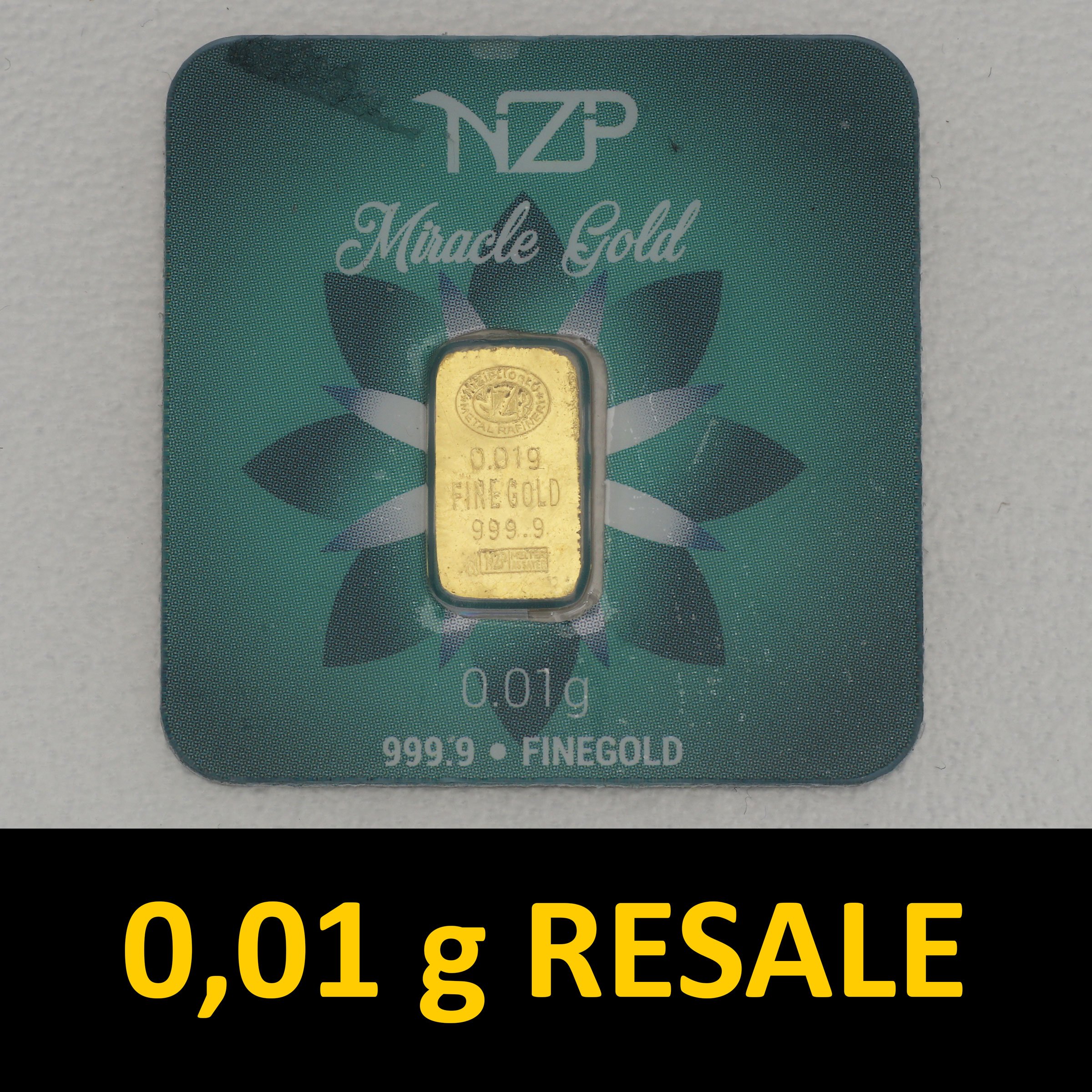 Goldbarren 0,01g "Resale" (div. Hersteller) - Hauptansicht