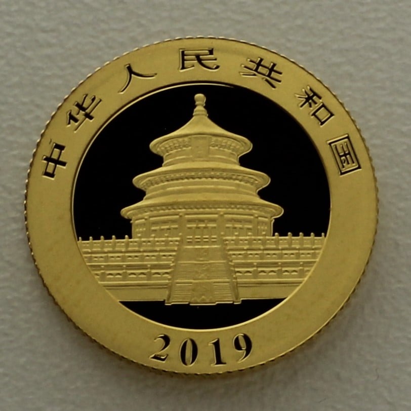 Goldmünze 3g "Panda" 2019 (China) - Detailansicht 1