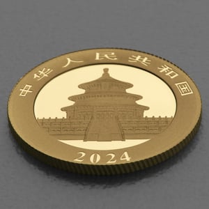 Goldmünze 8g "Panda" 2024 (China) - Miniaturansicht 4