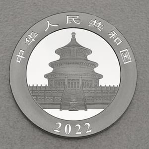 Silbermünze 30g "Panda" 2022 (vergoldet) (China) - Miniaturansicht 2