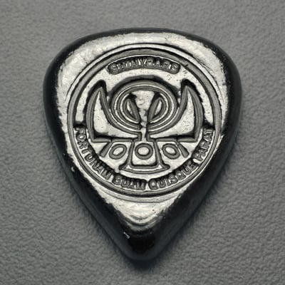 Silber 3-D Barren "Plektrum" 1oz, gegossen - Miniaturansicht 1