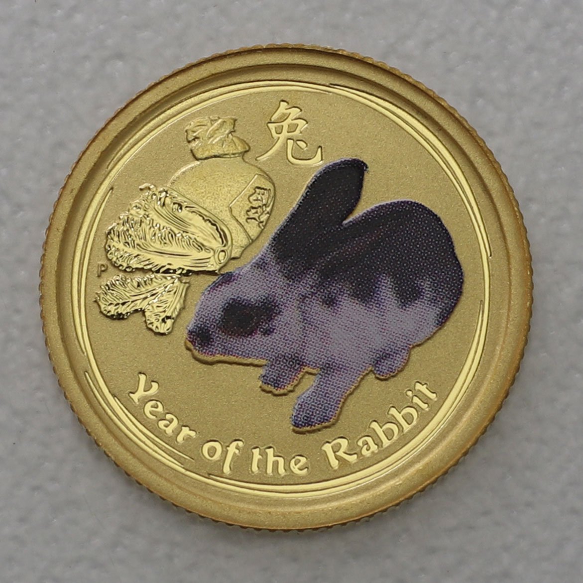 Goldmünze 1/20oz "Hase" 2011 (koloriert) Lunar II – Year of the Rabbit (Australien) - Hauptansicht