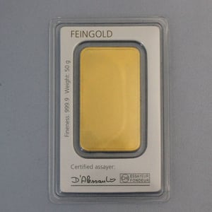 Goldbarren 50g DEGUSSA, im Blister - Miniaturansicht 2