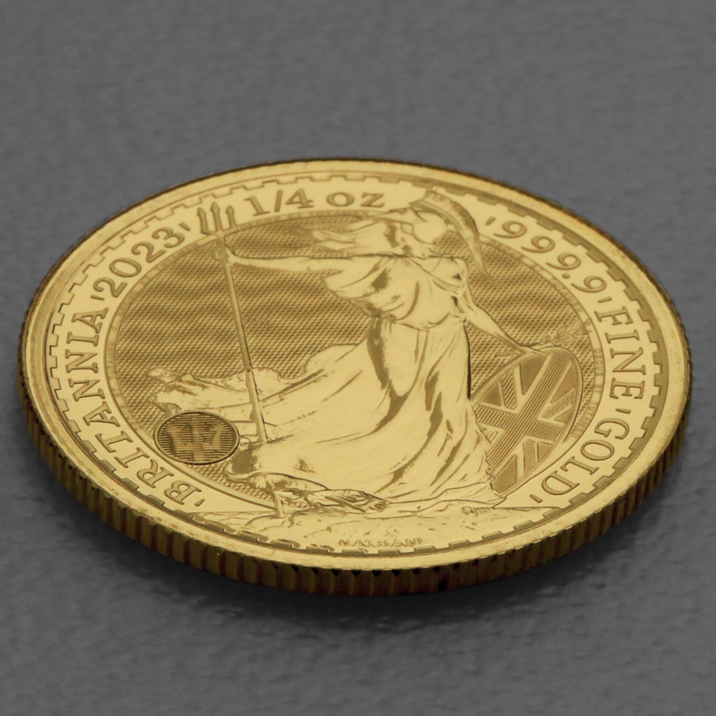 Goldmünze 1/4oz "Britannia" 2023 Charles III. (Großbritannien) - Detailansicht 2