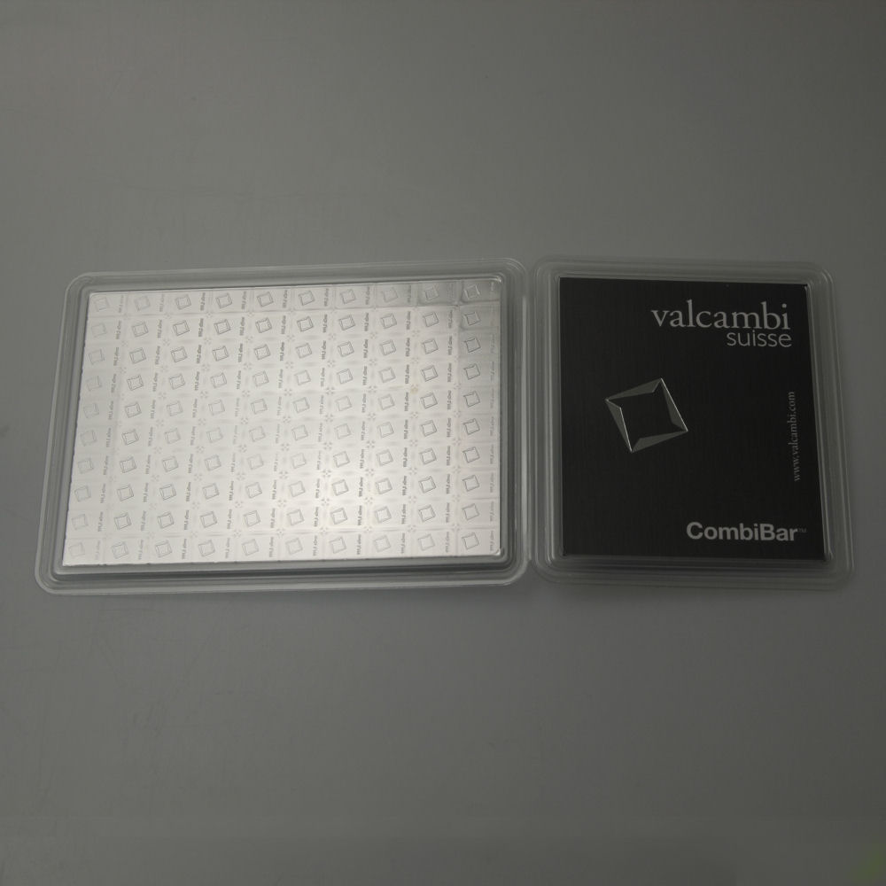 Silbertafel VALCAMBI (100x 1g Ag) "CombiBar" - Detailansicht 1
