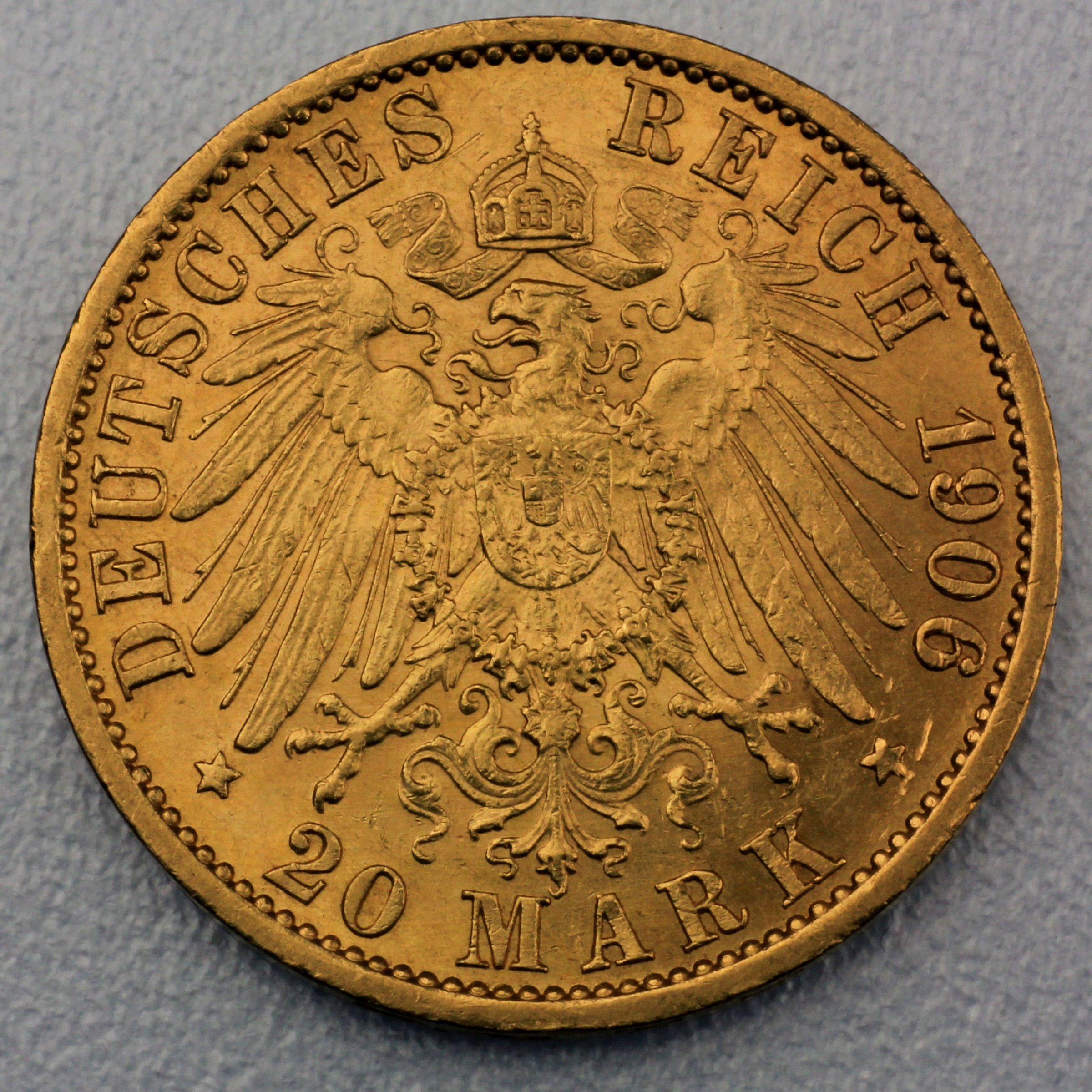 Goldmünze 20 Mark "Ernst Ludwig" 1906-A J.226 (Hessen) - Detailansicht 1