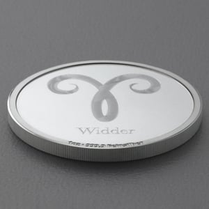 Silbermedaille 1oz "Sternzeichen Widder" Gravurmedaille - Miniaturansicht 3