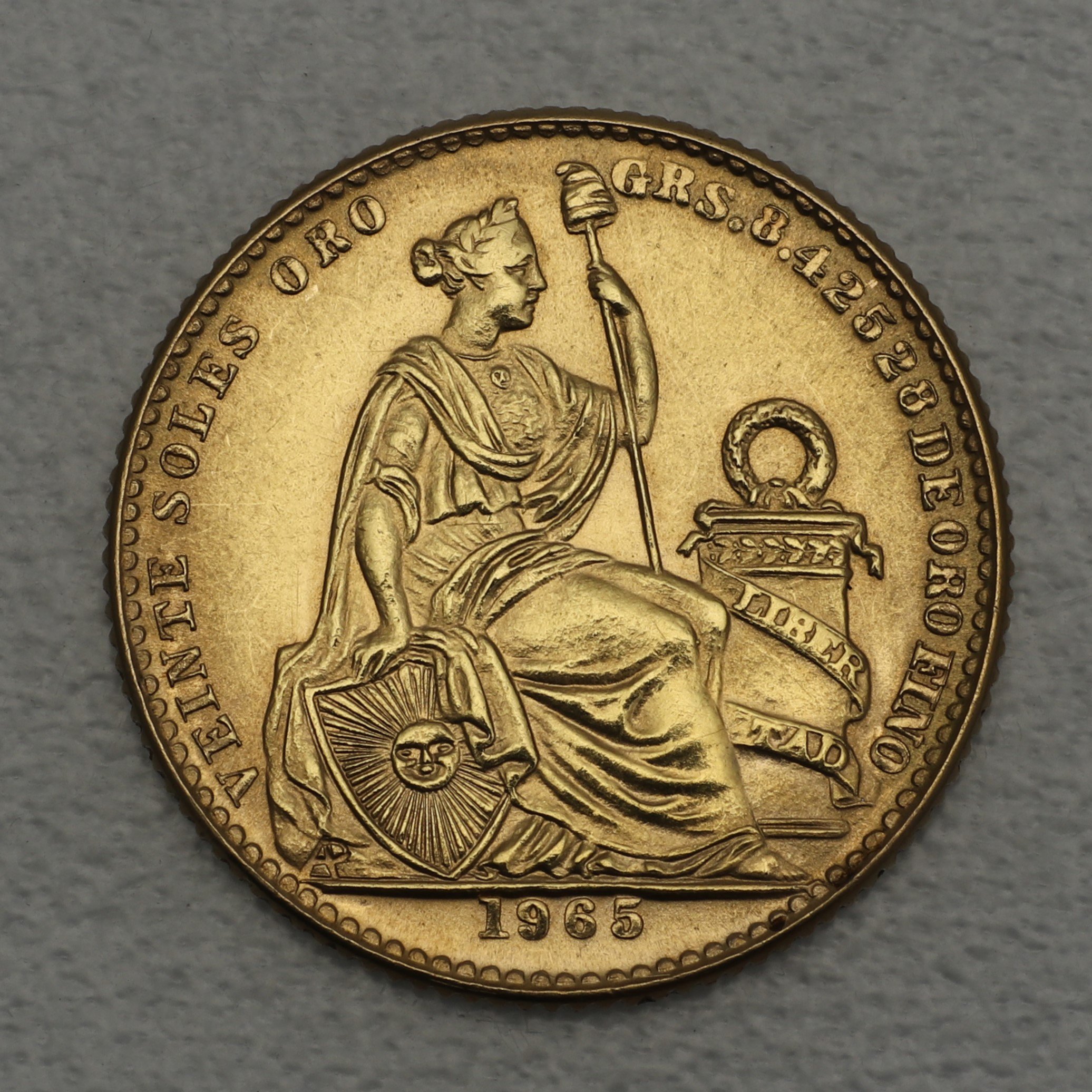 Goldmünze 20 Soles (Peru) - Hauptansicht