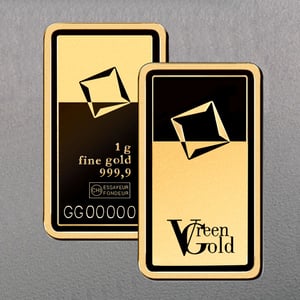 Goldbarren 1g "Green Gold" VALCAMBI (999,9 Au) - Miniaturansicht 3