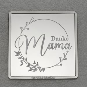 Silberbarren 1oz "Danke - Mama" Gravurbarren quadratisch - Hauptansicht