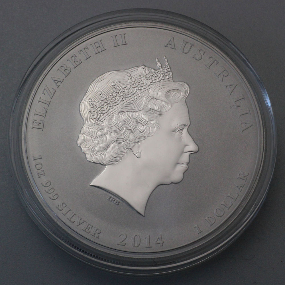 Silbermünze 1oz "Pferd" 2014 Lunar II – Year of the Horse (Australien) - Detailansicht 3