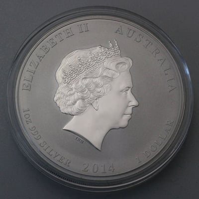 Silbermünze 1oz "Pferd" 2014 Lunar II – Year of the Horse (Australien) - Miniaturansicht 4