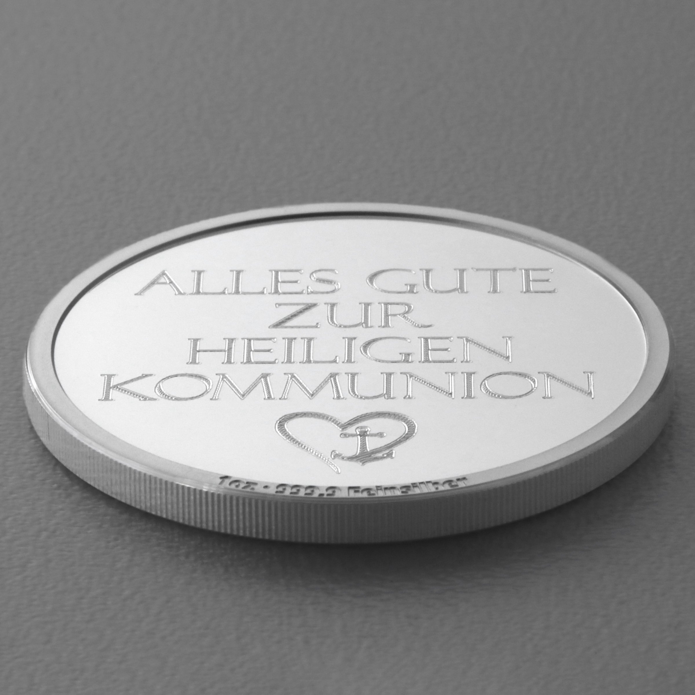 Silbermedaille 1oz "Kommunion" Gravurmedaille - Detailansicht 2