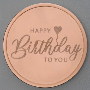 Kupfermedaille "Happy Birthday" Gravurmedaille - Hauptansicht