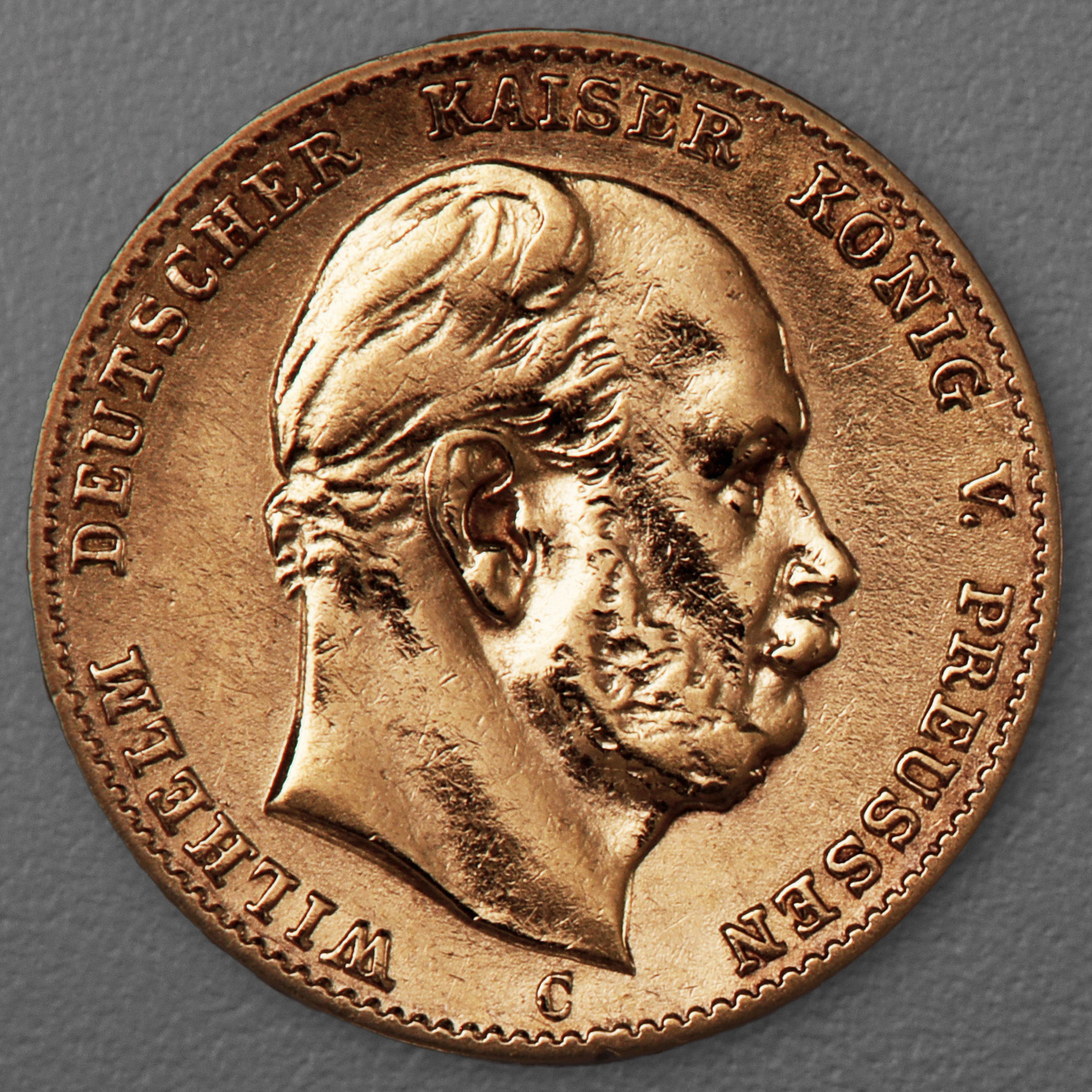 Goldmünze 10 Mark "Wilhelm I." 1877-C J.245 (Preußen) - Hauptansicht