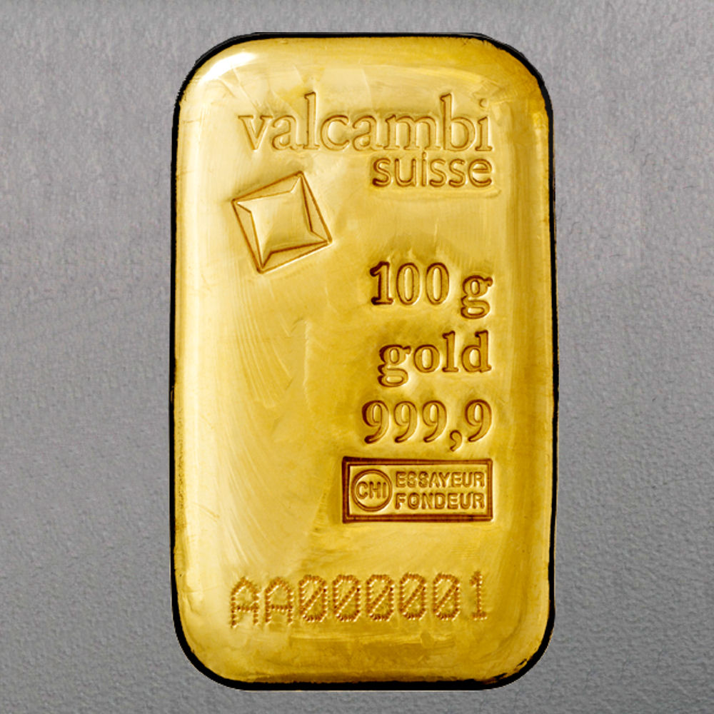 Goldbarren 100g VALCAMBI - "Resale" - Detailansicht 1