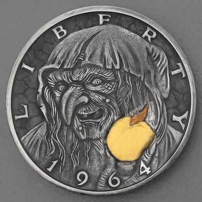 Silbermünze 2oz "The Witch" 1964 (UHR/koloriert) Roman Booteen Collection (USA) - Miniaturansicht 1