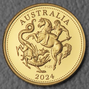 Goldmünze 1/4 Sovereign "125th Anniversary" 2024 (PP) (Australien) - Hauptansicht