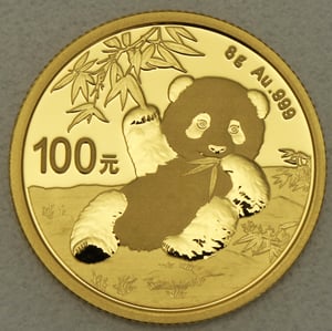 Goldmünze 8g "Panda" 2020 (China) - Hauptansicht