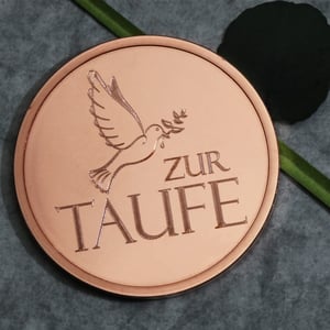 Kupfermedaille "Zur Taufe" Gravurmedaille - Miniaturansicht 6