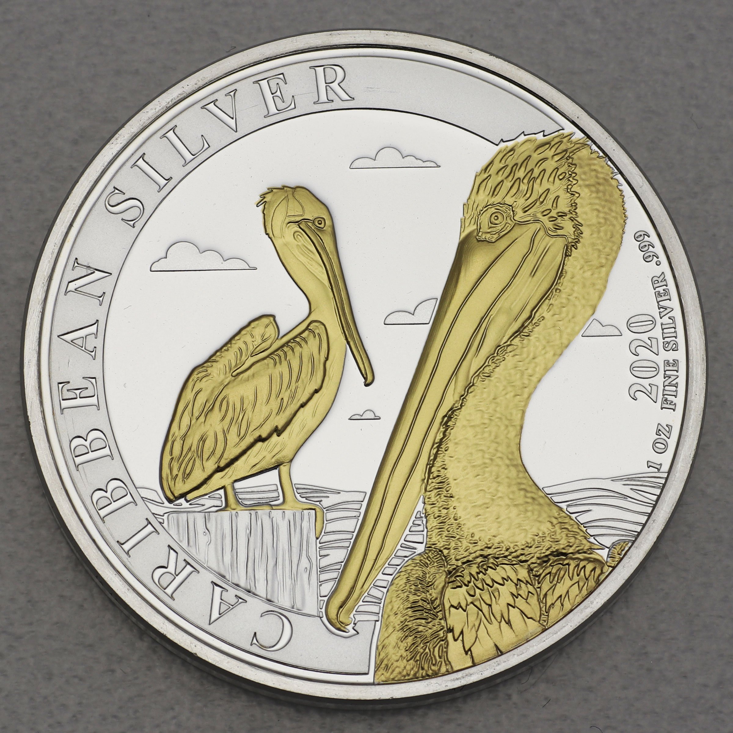 Silbermünze 1oz "Pelican" 2020 (vergoldet) Caribbean Silver (Barbados) - Hauptansicht