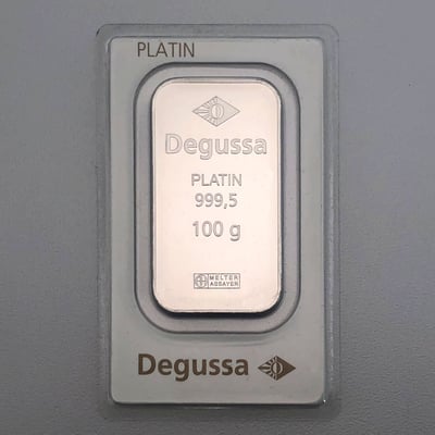 Platinbarren 100g DEGUSSA (Pt) - Miniaturansicht 1