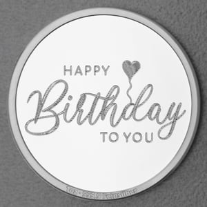 Silbermedaille 1oz "Happy Birthday" Gravurmedaille - Hauptansicht