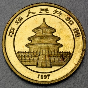 Goldmünze 1/10oz "Panda" 1997 (China) - Miniaturansicht 2