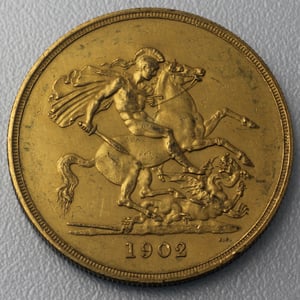 Goldmünze 5 Sovereign "Edward VII." 1902 (Großbritannien) - Miniaturansicht 2