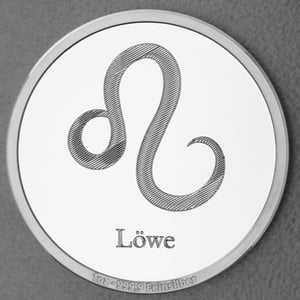 Silbermedaille 1oz "Sternzeichen Löwe" Gravurmedaille - Hauptansicht