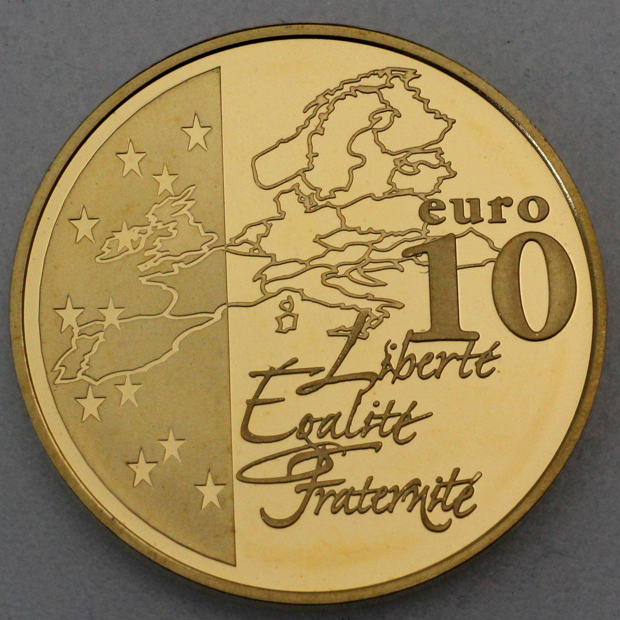 Goldmünze 10 Euro "Merci le Franc" 2003 (Frankreich) - Detailansicht 1