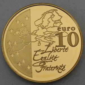 Goldmünze 10 Euro "Merci le Franc" 2003 (Frankreich) - Miniaturansicht 2