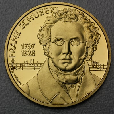Goldmünze 500 Schilling "Franz Schubert" 1997 (PP) Wiener Musiklegenden (Österreich) - Miniaturansicht 1