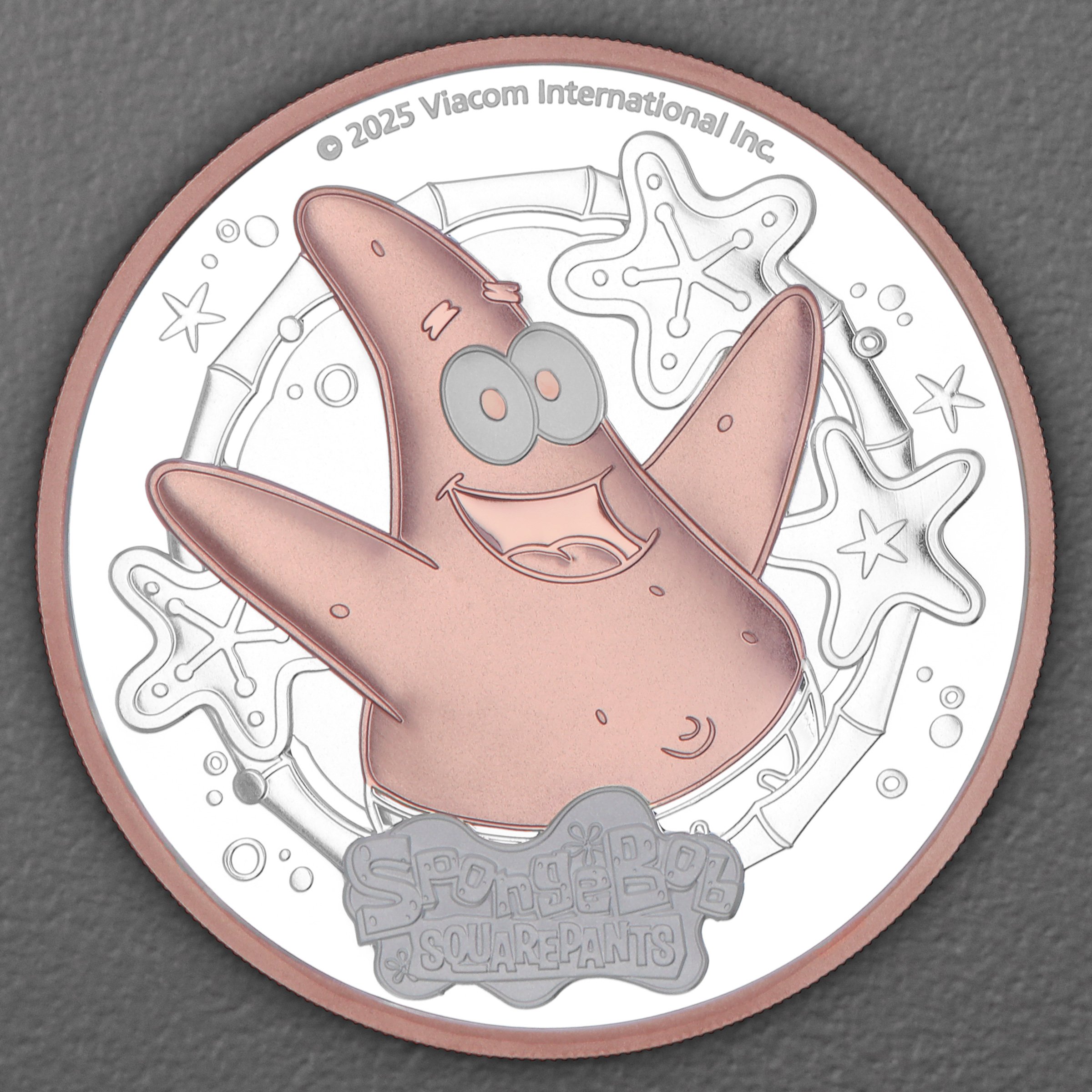 Silbermünze 2oz "Patrick Star" 2025 (PP/rosévergoldet) (Tuvalu) - Hauptansicht
