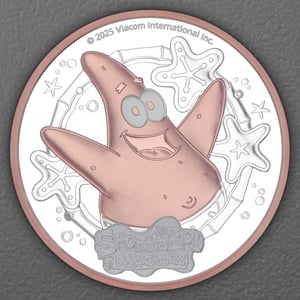 Silbermünze 2oz "Patrick Star" 2025 (PP/rosévergoldet) (Tuvalu) - Hauptansicht