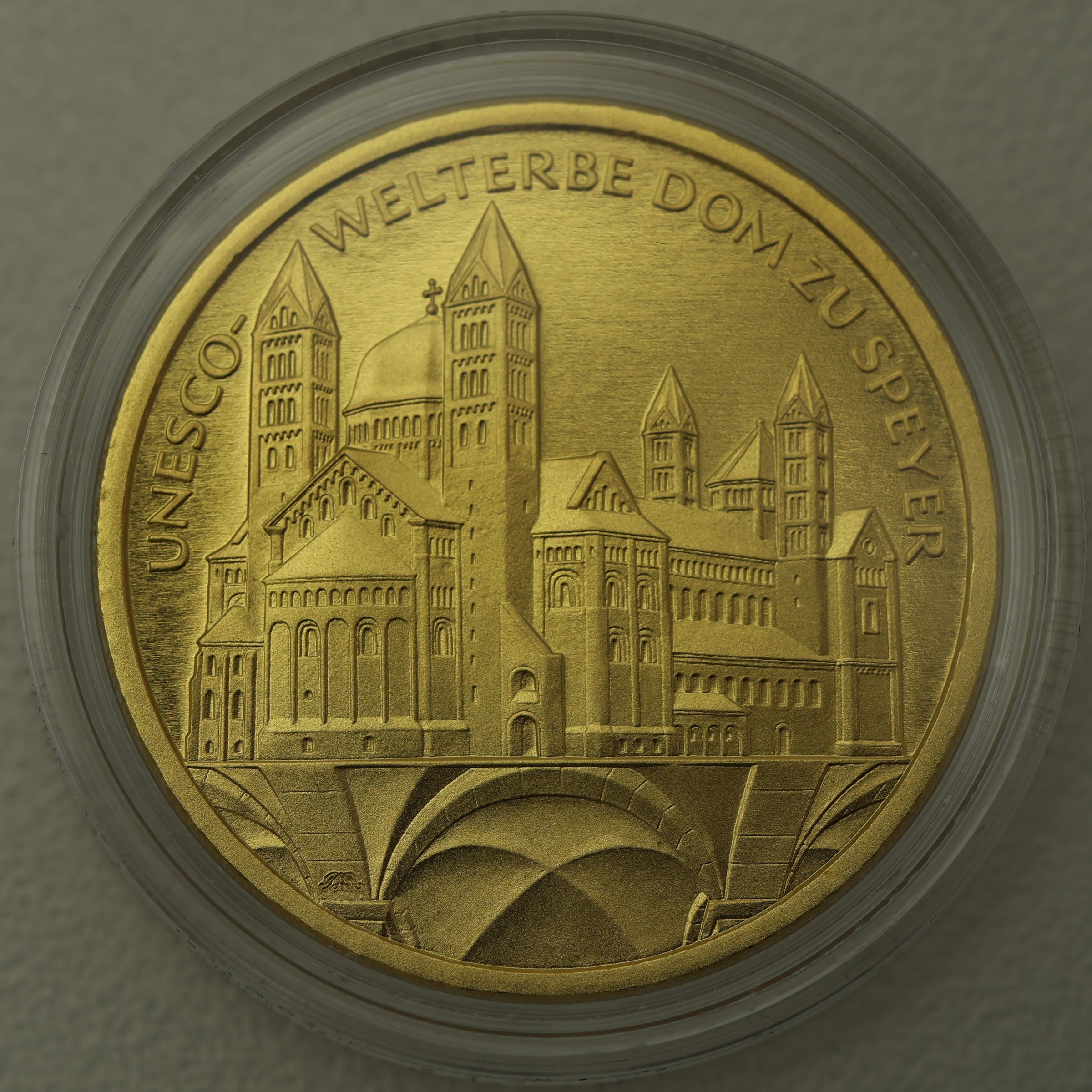 Goldmünze 100 Euro "Dom zu Speyer" 2019 Unesco-Weltkulturerbe (Deutschland) - Detailansicht 2