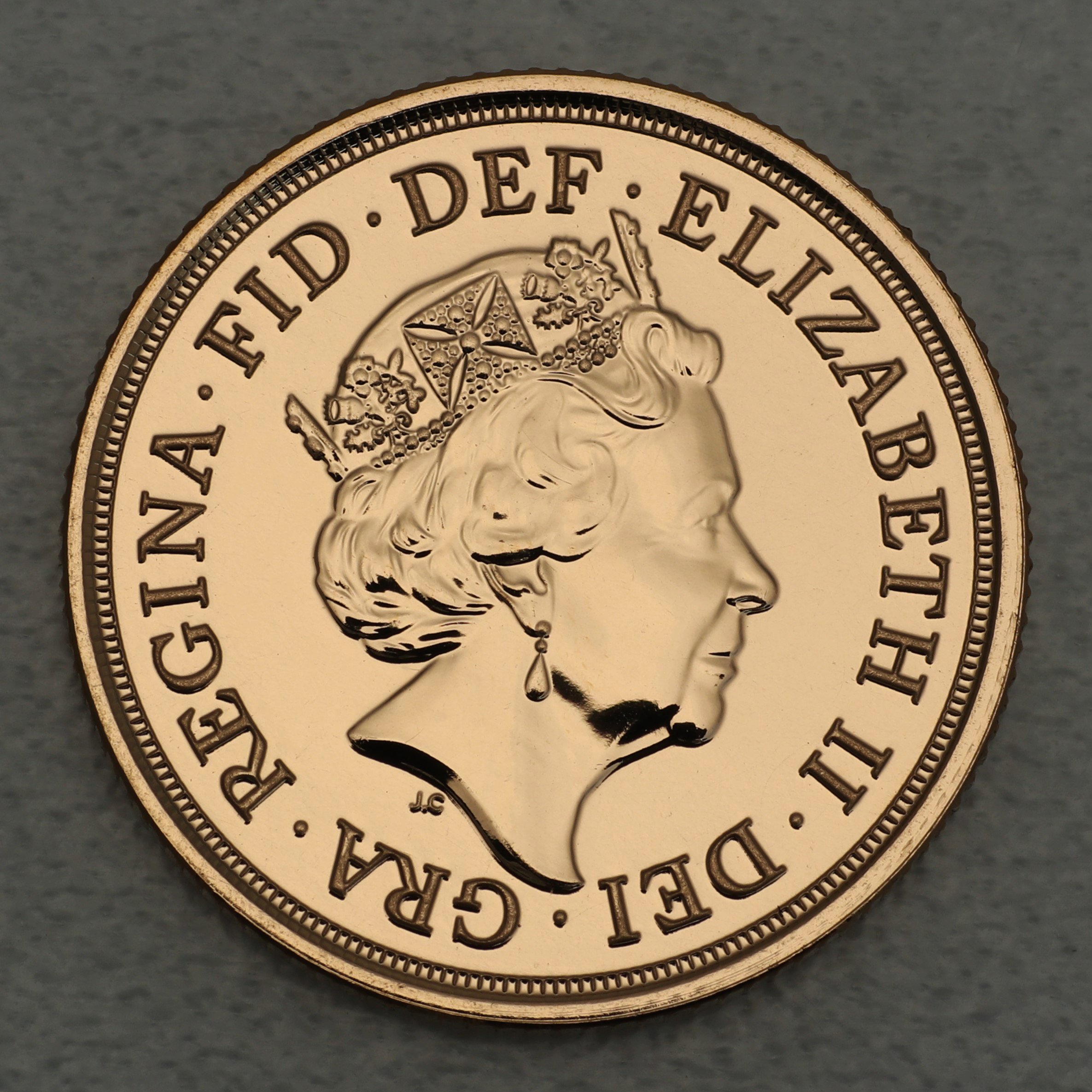 Goldmünze 1 Sovereign "Elizabeth II." 2022 70. Jahrestag der Thronbesteigung (Großbritannien) - Detailansicht 1