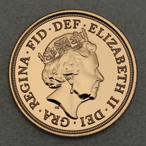 Goldmünze 1 Sovereign "Elizabeth II." 2022 70. Jahrestag der Thronbesteigung (Großbritannien) - Miniaturansicht 2