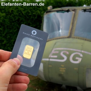Goldbarren 5g Rand Refinery "Elefanten-Motiv" - Miniaturansicht 6