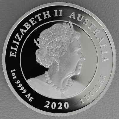 Silbermünze 1oz "One Love" 2020 (PP/koloriert) (Australien) - Miniaturansicht 2