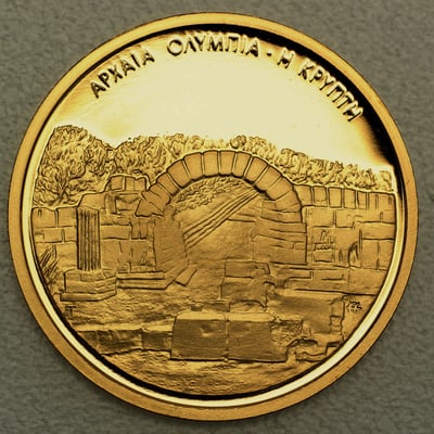 Goldmünze 100 Euro "Krypta" 2003 Olympische Sommerspiele Athen 2004 (Griechenland) - Miniaturansicht 1