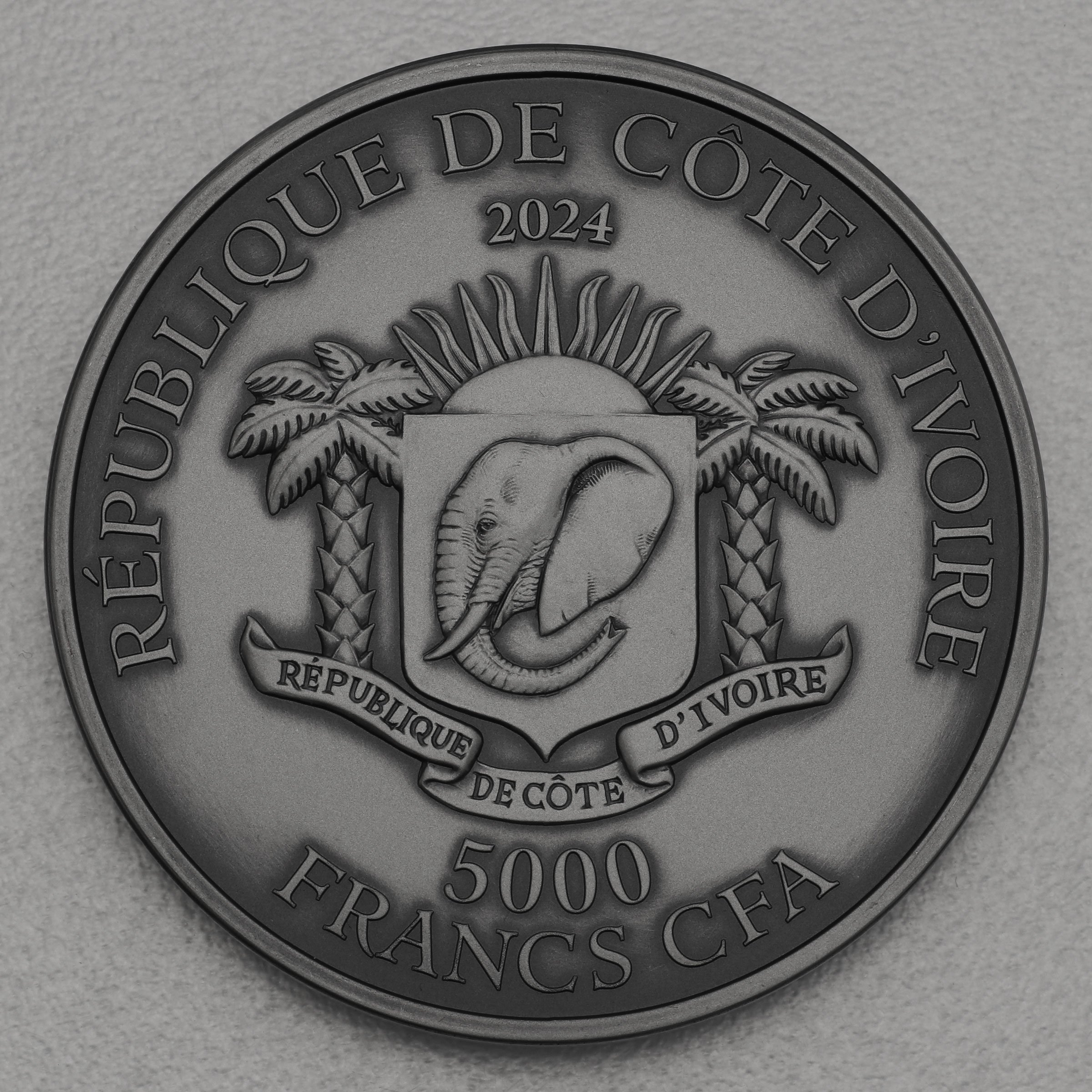 Silbermünze 2 x 5oz "Dragon Edition Signatur" 2024 Set – 2-teilig (Elfenbeinküste) - Detailansicht 4