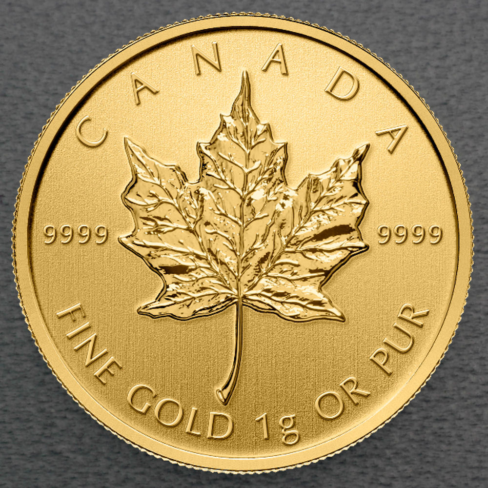 Goldmünze 1g "Maple Leaf" (Kanada) - Hauptansicht