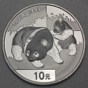 Silbermünze 1oz "Panda" 2008 (China) - Hauptansicht